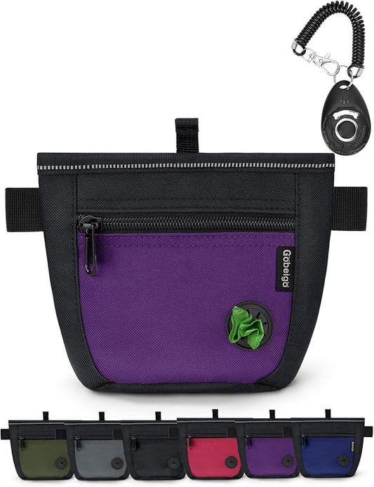 Gobeigo Dog Treat Pouch and Training Clicker, Upgrade Two Magnetic Closure to by Gobeigo