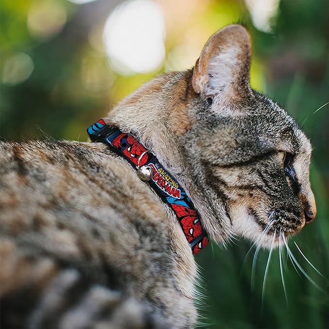 Cat Collar Breakaway Amazing Spider Man 8 to 12 Inches 0.5 Inch Wide - Image 2