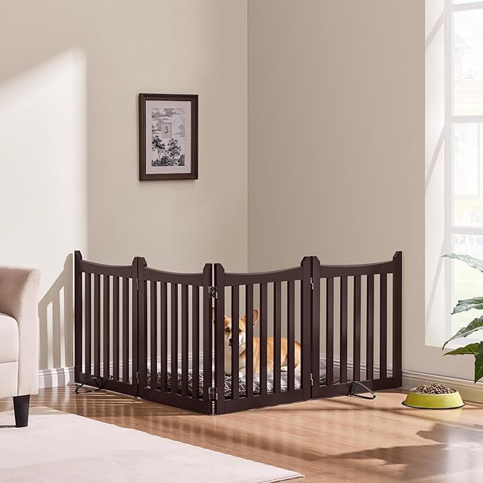 Yaheetech 24" H Freestanding Pet Gate - Image 3