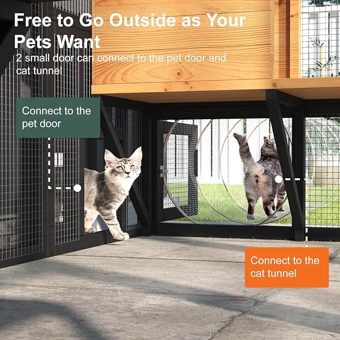 TIMHAKA Cat Catio, Large Cats House - Image 3