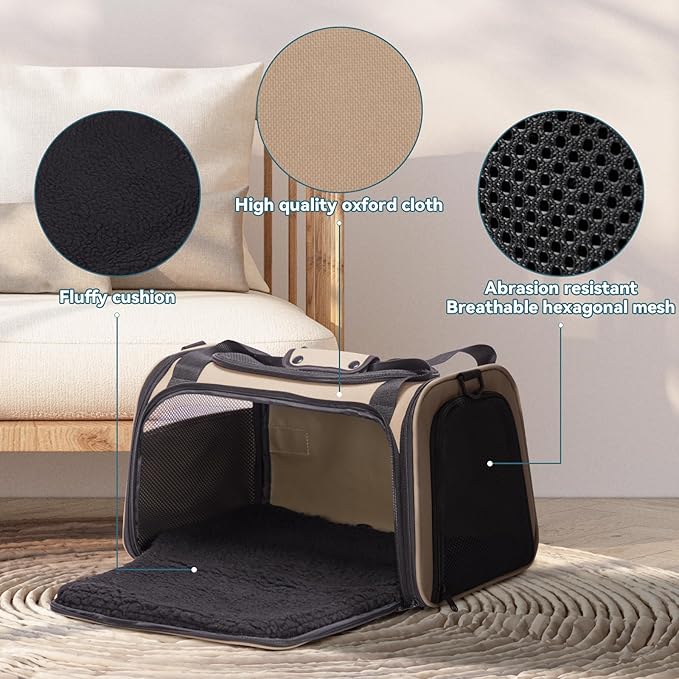 PETSFIT Pet Carrier for Cat, Small Dogs, Dog Carrier Airline Approved, TSA - Image 2