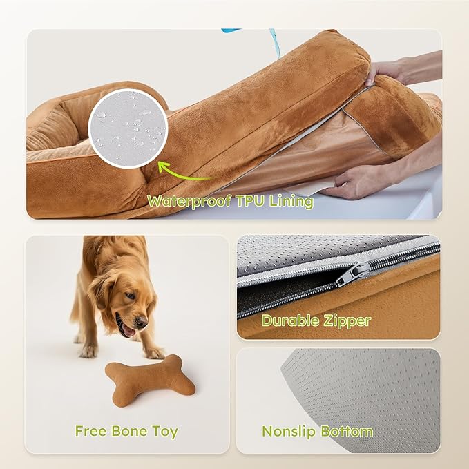 CWAWZ Jumbo Dog Bed for Extra Large Dogs, Orthopedic Dog Bed - Image 7