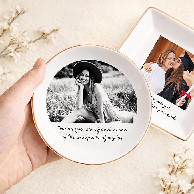 Personalized Trinket Tray Photo Best Friend Picture Birthday gifts, Custom - Image 2