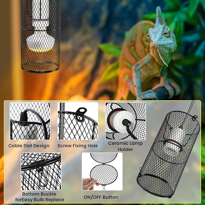 2Pack Reptile Heat Lamp Guard - Image 2