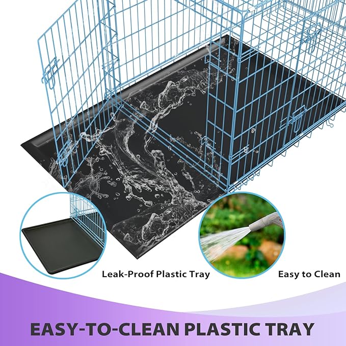 BestPet | Dog Crate | 30" | Blue | Foldable Metal Kennel - Image 5