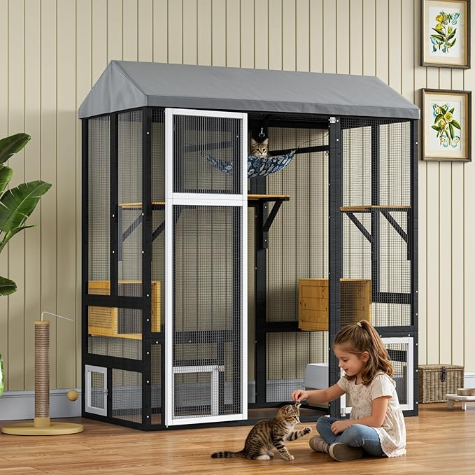 TIMHAKA Large Catio Outdoor Cat Enclosure - Image 7