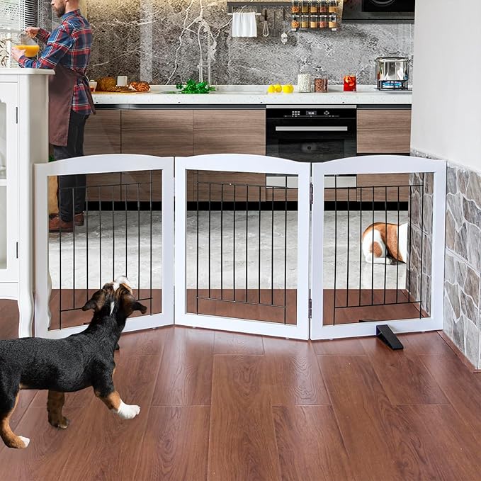 ZJSF Freestanding Dog Fence Indoor, Foldable Dog Gate - Image 2
