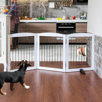 ZJSF Freestanding Dog Fence Indoor, Foldable Dog Gate - Image 2