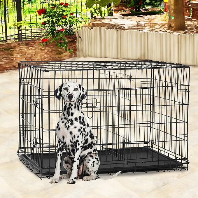 BestPet | Dog Crate | 48" | Black | Foldable Metal Kennel - Image 2