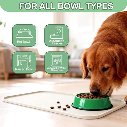 100% Waterproof Silicone Pet Feeding Mat, Warped Resistant Raised Edge BPA-Free - Image 8
