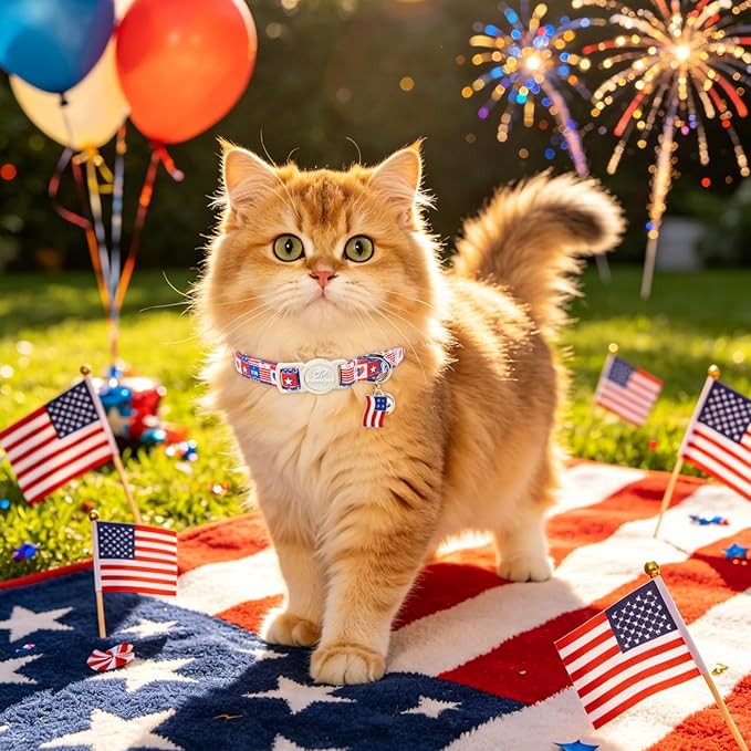 2 Pack 4th of July Cat Collars - Image 6