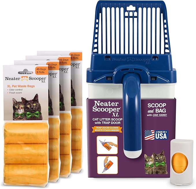 Neater Pet Brands Neater Scooper XL Cat Litter Scoop, 195 Refill Bags – by NeaterPetBrands