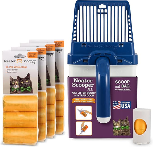 Neater Pet Brands Neater Scooper XL Cat Litter Scoop, 195 Refill Bags – by NeaterPetBrands