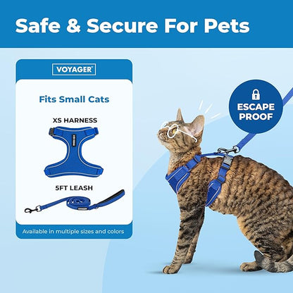 Voyager Escape-Proof Step-in Lock Cat Harness & 5ft Neoprene-Handle Leash Set - Image 2