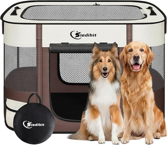 Dog Playpen, Cat Pet Puppy Pen, Portable Playpens by Siedihit