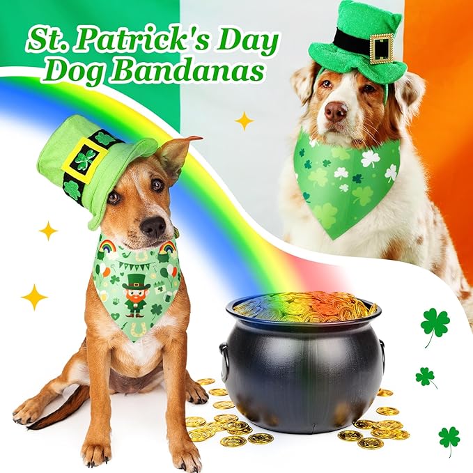 50 Pcs Valentines Day Dog Bandanas Bulk St Patricks Day Easter Bandanas - Image 4
