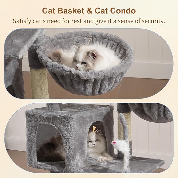 Heybly Cat Tree with Toy, Cat Tower condo - Image 3