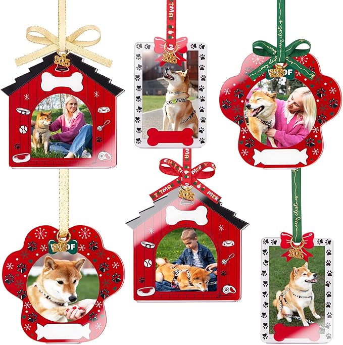 UNIQOOO Pet Christmas Acrylic Picture Frame Ornaments by UNIQOOO