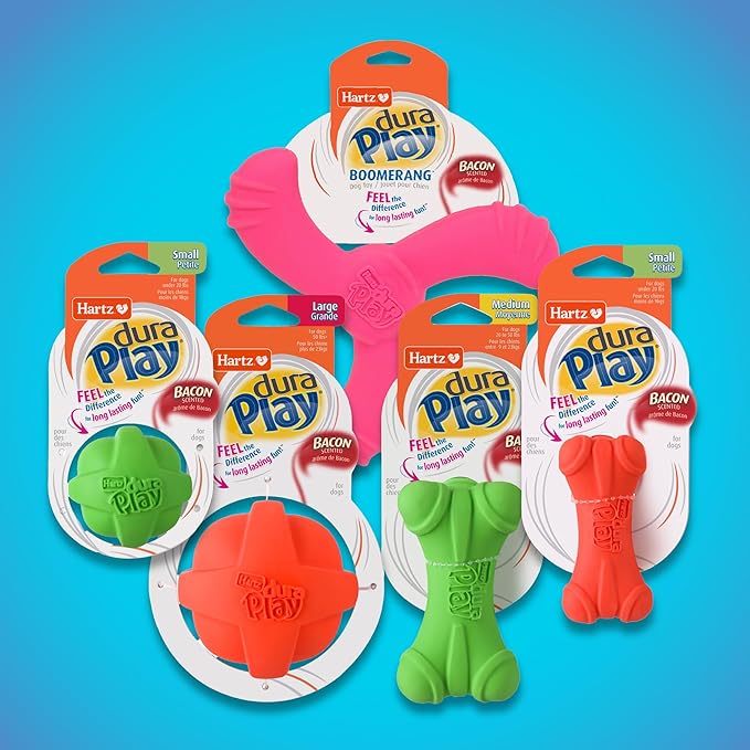 Hartz DuraPlay Ball Squeaky Latex Dog Toy, Neon Green, Neon Pink & Neon Orange - Image 8