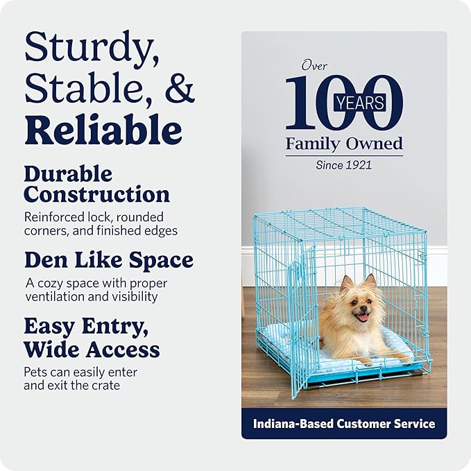 MidWest Homes for Pets 24-Inch Blue Fashion iCrate for Small Breeds, 12-20 lbs - Image 5