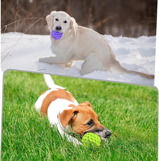 Squeaky Dog Toys for Aggressive Chewers, Indestructible Dog Balls for - Image 4