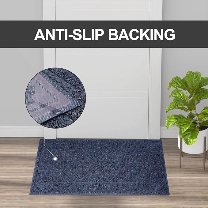 Cat Litter Mat, Litter Trapping Mat Soft on Kitty Paws, Waterproof, Easy Clean - Image 4