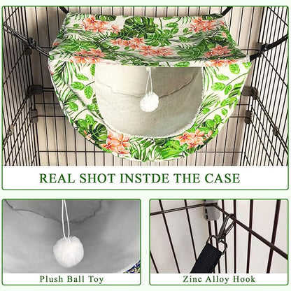 JSPYFITS Cat Cage Hammock with Ball, Double Layer Hanging Adjustable Soft Pet - Image 9