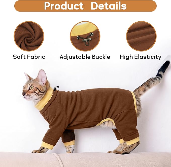 PUMYPOREITY Cat Calming Sweater – Helps Reduce Licking & Grooming Habits - Image 4
