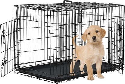 24 Inch Dog Crates for Small Dogs 20LB, Collapsible Dog Cage for Pet by TFFnew