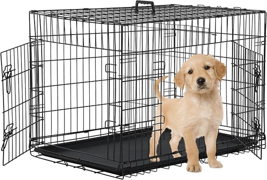 24 Inch Dog Crates for Small Dogs 20LB, Collapsible Dog Cage for Pet by TFFnew