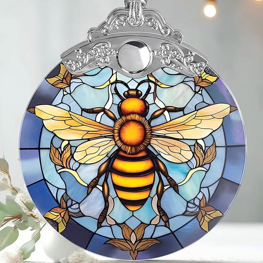 Stained Glass Christmas Ornaments, Jocidea Bee Ornaments by Jocidea