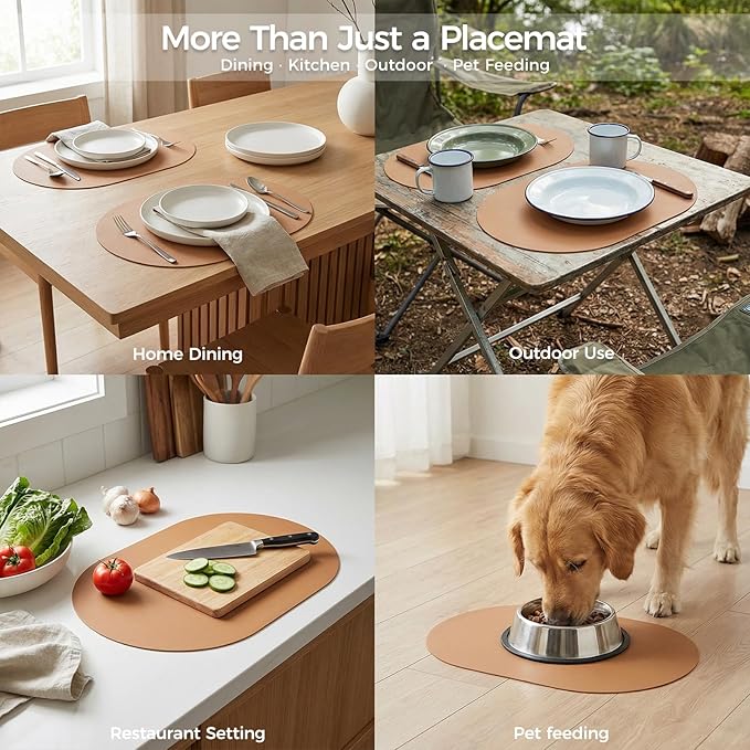 Premium Thick Silicone Placemat，Heat & Oil Resistant, Non-Slip Table Mat - Image 3