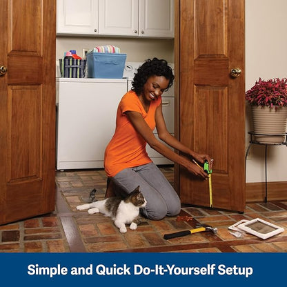 PetSafe Interior Cat Door: 2-Way Locking, Indoor Pet Door Flap-Tinted - Image 4