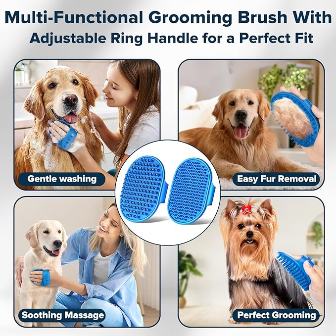Augwind 6PCS Pet Grooming Kit for Dogs, Cats and Horses | Dog Washing Gloves | - Image 5