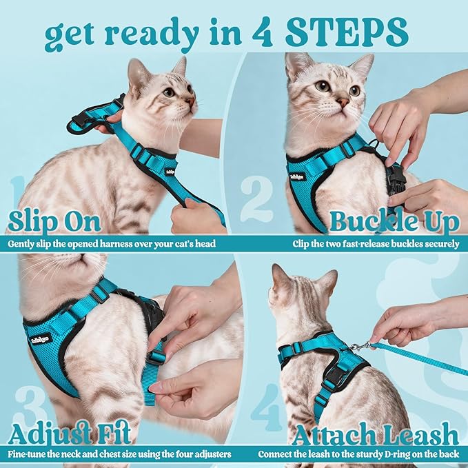 rabbitgoo Cat Harness and Leash Set, Escape Proof Kitten Harness - Image 8