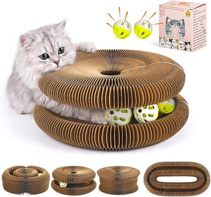 Kitty Kurls Cat Scratcher Toy, Magic Organ Cat Scratching Board Toy by XUGZM