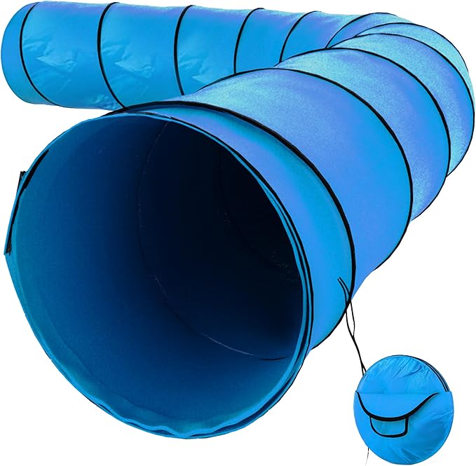 Houseables Dog Tunnel, Dog Agility Tunnel, Agility Equipment, 18 Feet, Puppy by Houseables