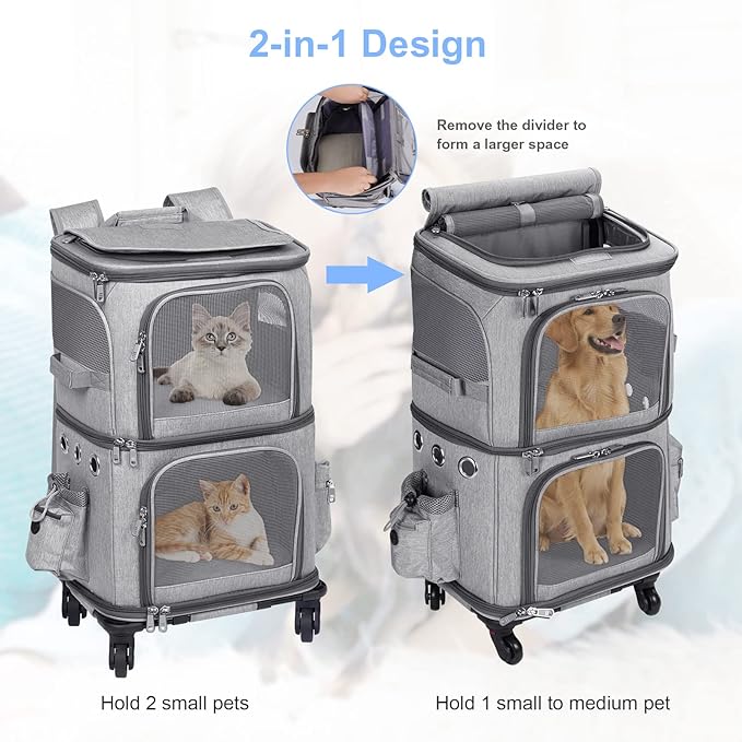 HOVONO Double-Compartment Pet Carrier Backpack - Image 2