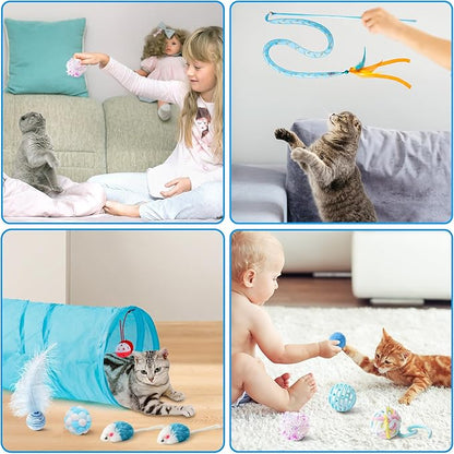 MALLMALL6 Cat Toy Set Interactive Cat Toys 11Pcs Pack - Image 5