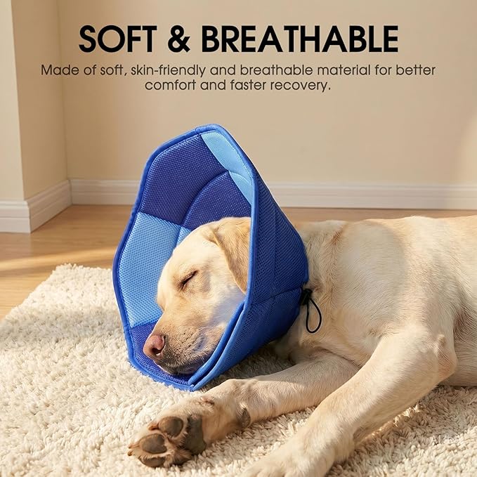 Dog Cones for Large Dogs, Soft Pet Cone Stop Licking After Surgery, Adjustable - Image 8