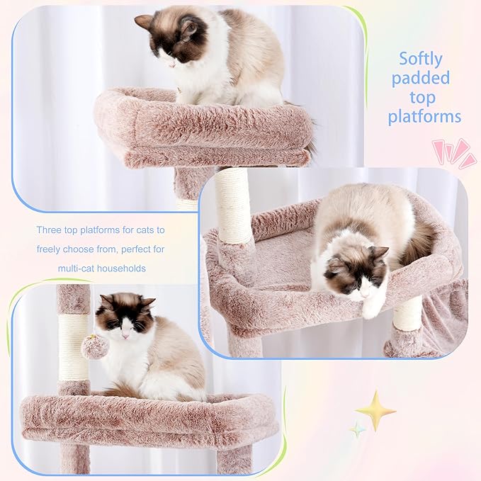 Hey-brother Cat Tree Tower, Scratching Posts - Image 4