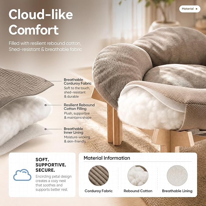 JUNSPOW Elevated Cat Bed for Indoor & Outdoor Cats, Removable Soft Cushion - Image 4