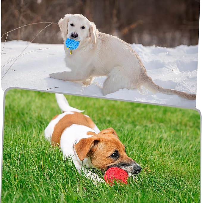 Squeaky Dog Toys for Aggressive Chewers, Indestructible Dog Balls for - Image 4
