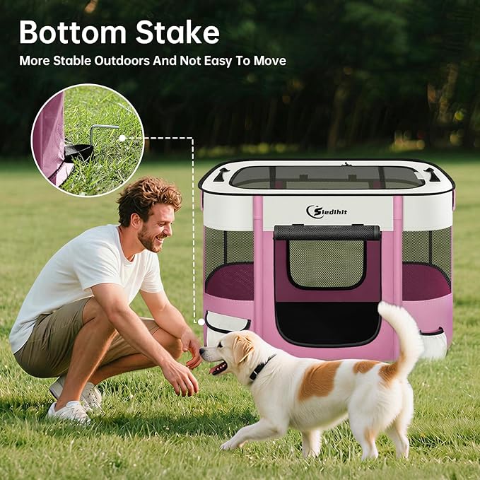 Dog Playpen, Cat Pet Puppy Pen, Portable Playpens - Image 5
