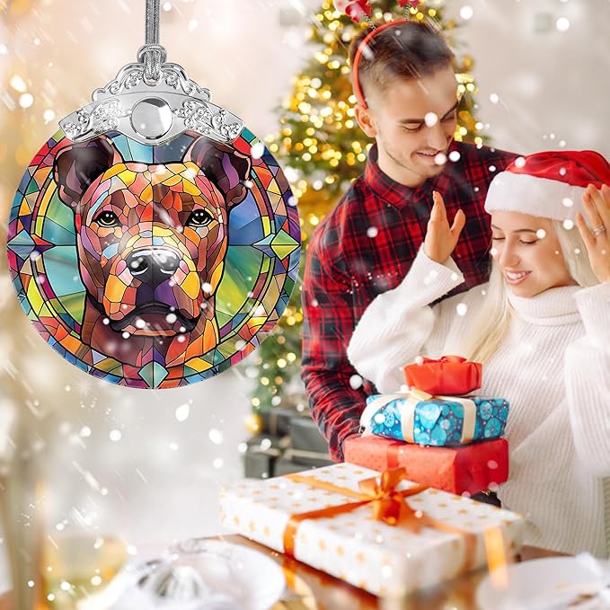 Jocidea Dog Ornament, American Staffordshire Terrier Hanging Ornament - Image 7