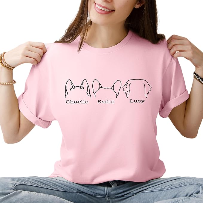 Custom Dog Mom Shirt Personalized Dog Ears Sweatshirt - Image 5