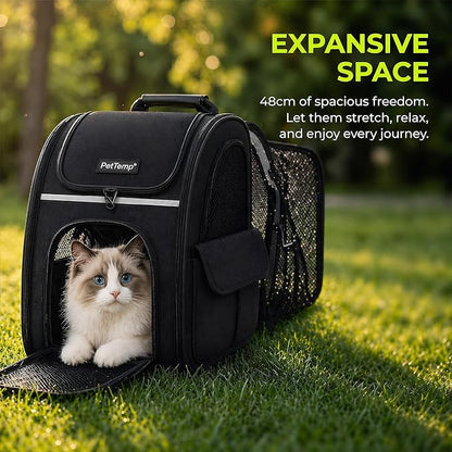 Expandable Cat Backpack Carrier Airline Approved Pet Travel Backpack - Image 2