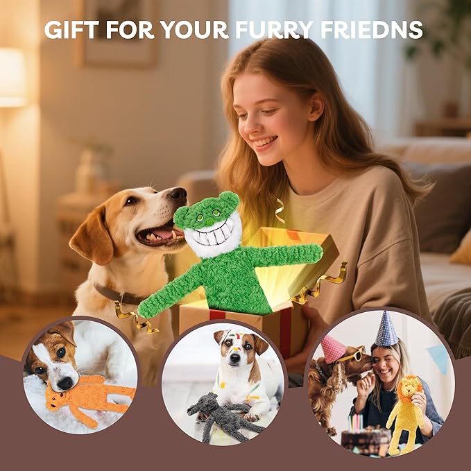 SHARLOVY No Stuffing Dog Toys 5 Pack, Crinkle Interactive Dogs Toy - Image 7