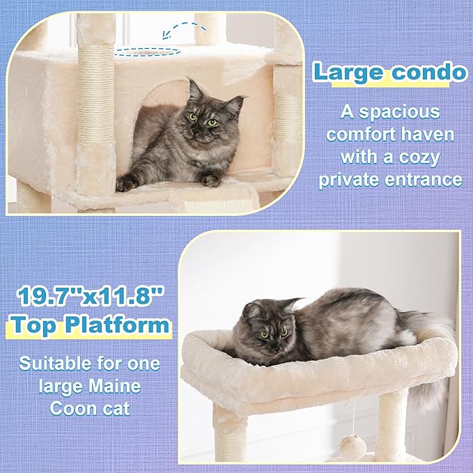 Hey-brother Cat Tree Tower, Scratching Posts - Image 6