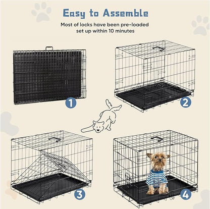 DUMOS Dog Crate, 24 Inch Small Single Door Dog Cage - Image 6